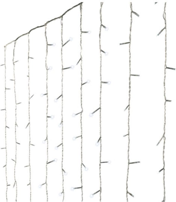 Kaltweißer LED-Vorhang für den Außenbereich, 2,25 x 1,5 m, 240 LEDs