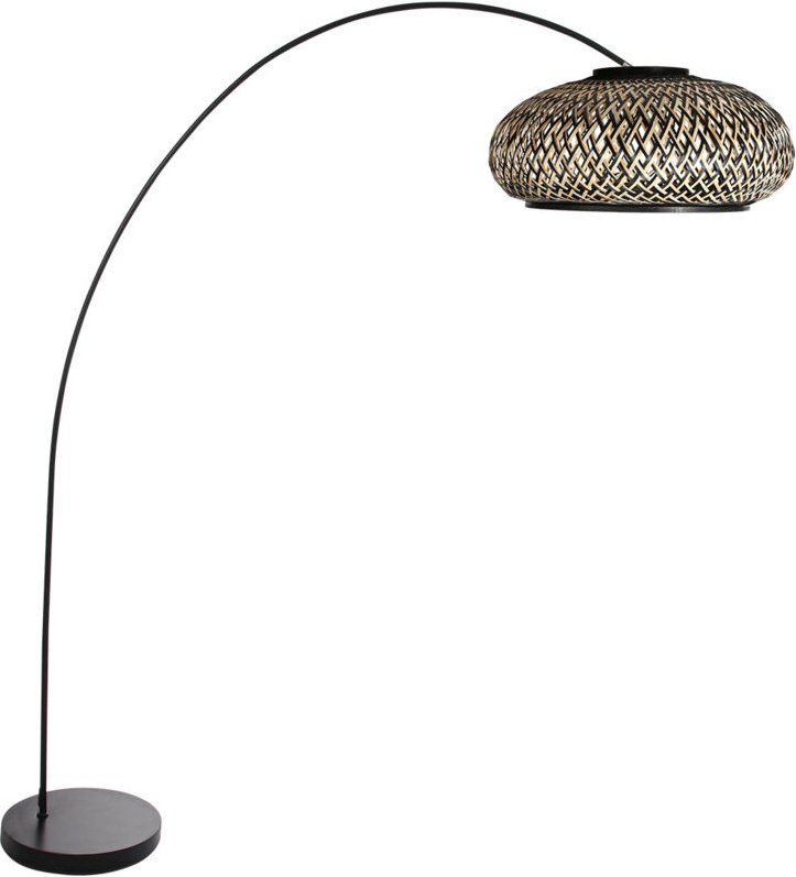 Mexlite - stehlampe - Solva - schwarz - bambus metall -