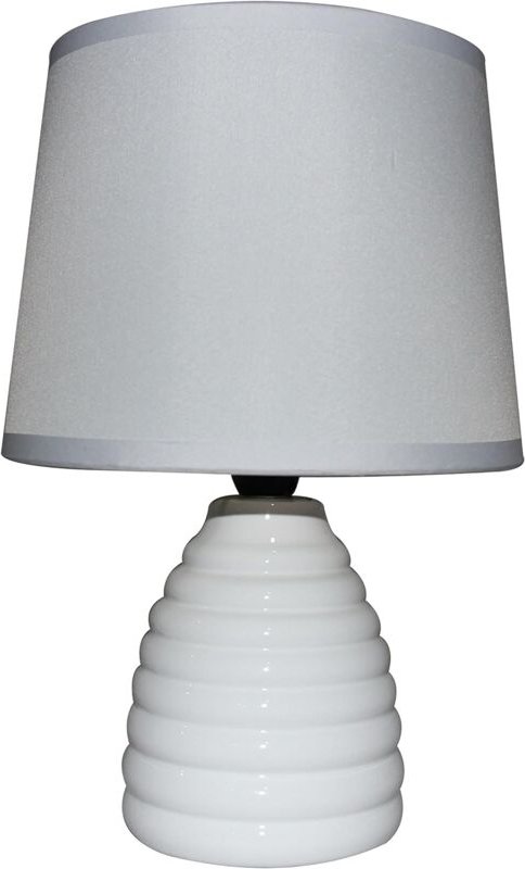 King Home WEISSE TISCHLAMPE Keramik runder Sockel 15x26,5h cm