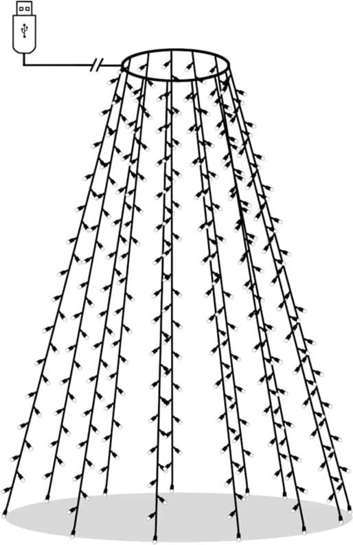 Weihnachtsbaum-Lichternetz mit 180 LEDs Kaltweiß 180 cm Vidaxl