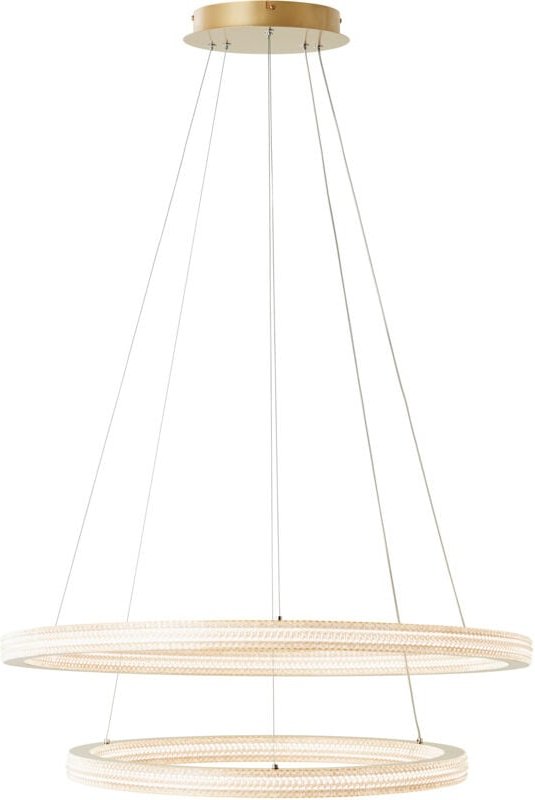 Thumbnail - Calvi led Pendelleuchte 80cm gold matt Aluminium/Kunststoff Fernbedienung Intern dimmbar über Fernbedienung 82 w led int...
