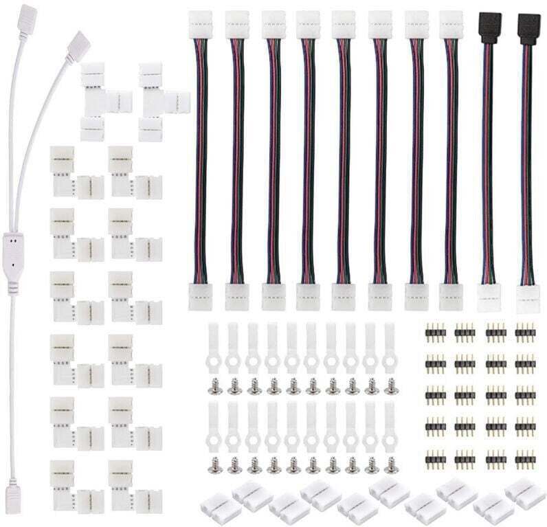 Zubehör für LED-Streifen (Stecker, Controller, Verstärker) Anschlussset für 5050 4-Pin-LED-Streifen