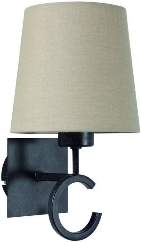 Inspired Mantra - Argi - Wandleuchte 1 Light E27 mit Taupe Shade Brown Oxide