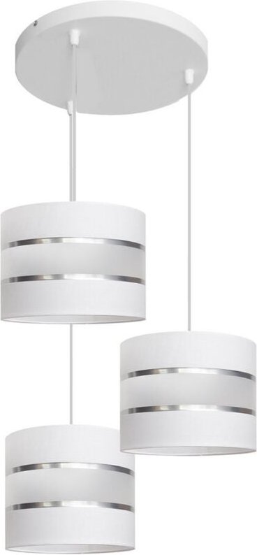 Helen Cluster Pendelleuchte Weiß, Silber 35cm - Helam