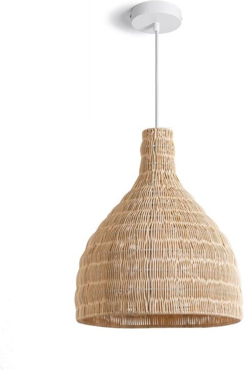 Pendelleuchte Rattan Kegle Natürlich