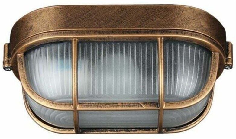 Wandlampe für den Außenbereich, ovale Wandlampe aus Aluminiumdruckguss, nautische Marine-Wandleuchte im Vintage-Stil, In...