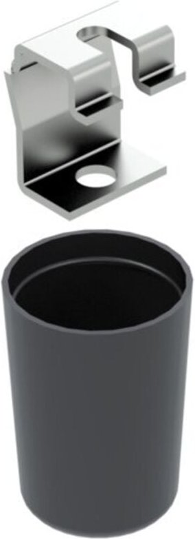 Deckenabhängung mit Kappe, schwarz