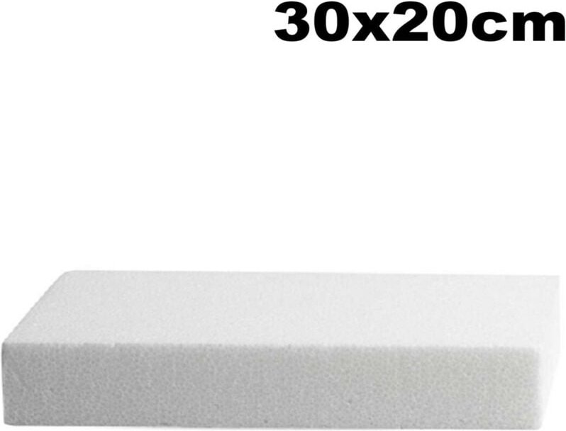 Trade Shop Traesio - Trade Shop - Polystyrol-Formboden, rechteckig, Kuchen, 30 x 20 cm, Seitenhöhe 5 cm, Kuchen-Design -