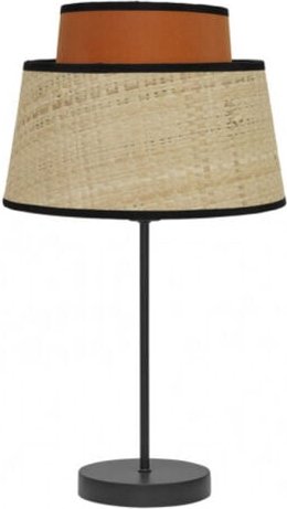 Fabrilamp Tischleuchte aus of Stoff in Kürbis/Naturfarbe Jia 1light