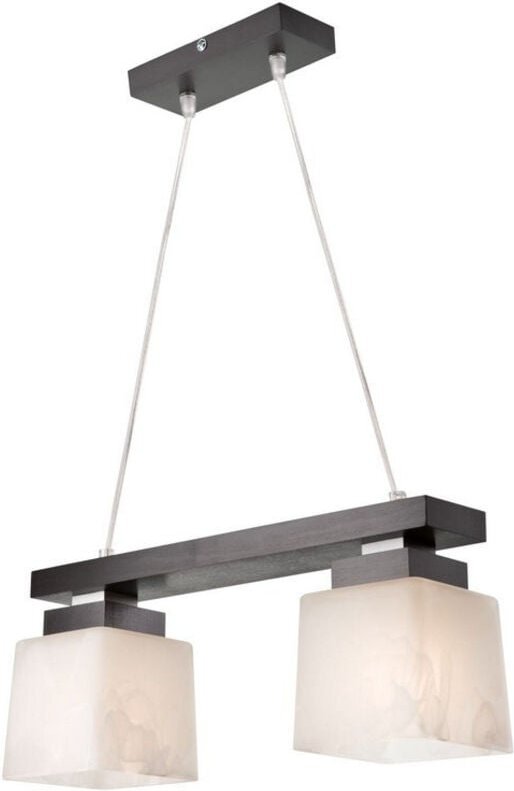 Lamkur Lighting - Lamkur Kubuś Kubus Bar Pendel-Deckenleuchte, Glasschirme Wenge, 2x E27