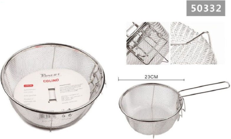Trade Shop - 23 cm 50332 stahlbratpfanne rund siebkorb 50332 -