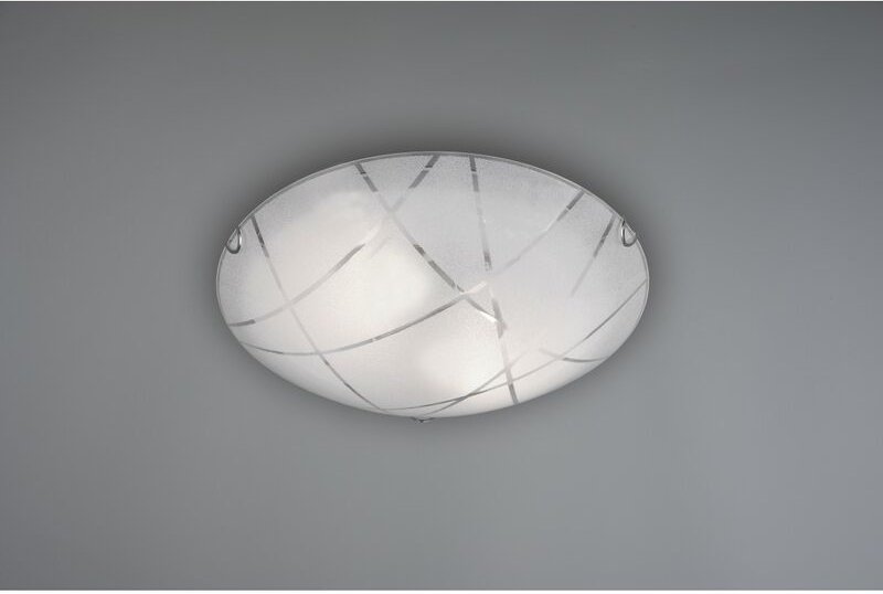 Plafoniera Sandrina Vetro Graniglia Bianco 2xE27 Ø40 cm Trio Lighting