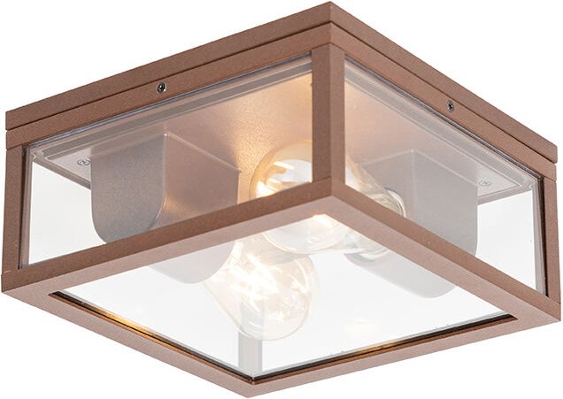 Industrielle Deckenleuchte rostbraun IP44 2-flammig - Charlois