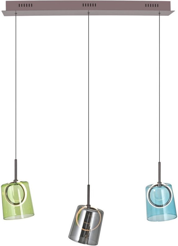 Paul Neuhaus Zula Bar Pendelleuchte Deckenleuchte Multicolor 3x 6W LED 3000K Dimmbar