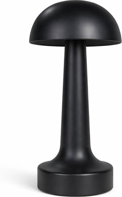 Tischlampe USB Wiederaufladbar LED - Modernes Design - Warmes Licht - Touch-Steuerung - Herey Schwarz