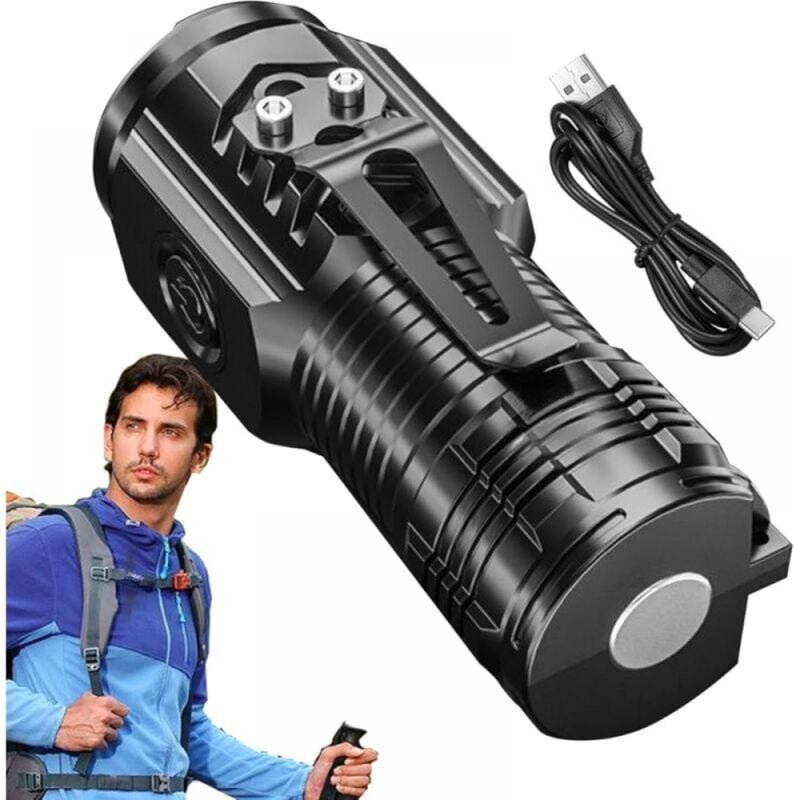 Kleine, helle Taschenlampe, wasserdichte LED-Taschenlampe, kleine, tragbare Hochleistungstaschenlampe, helle Taschenlamp...