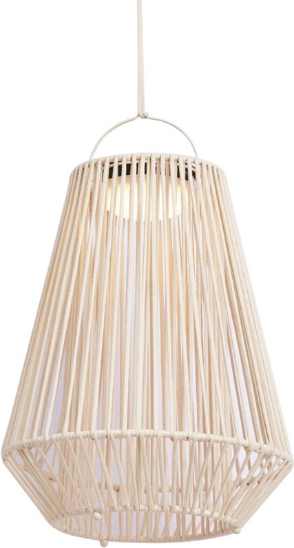 Böhmische Tischleuchte Beige inkl. led 3-Stufen-Dimmbar IP54 Solar Wiederaufladbar - Duca