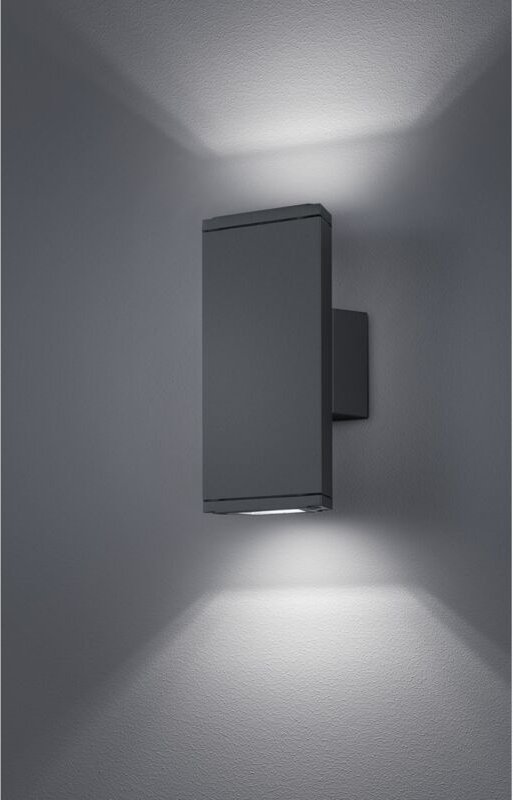 Iperbriko - Biemission Wandleuchte für den Außenbereich Colorado Led IP54 Anthrazit Trio Beleuchtung