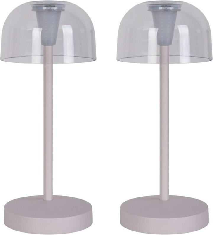 Thumbnail - Naeve GOMBA 2er-Set wiederaufladbare dimmbare LED-Außenlampe, tragbar, Weiß 2300 K, IP54, Berührungssensor