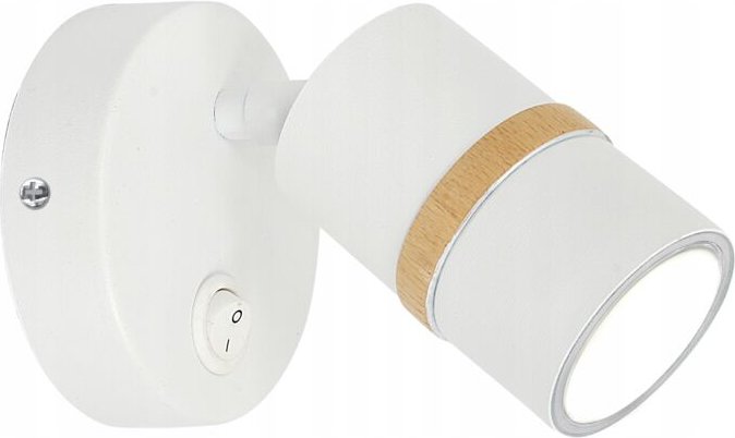 Frei. Verstellbare Wandleuchte mit Schalter Ewilight Tube 1xGu10 weißes Holz