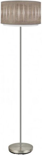 Fabrilamp - Wohnzimmerboden alexandra 1xe27 nickel/holz grau 162x40x40 cm