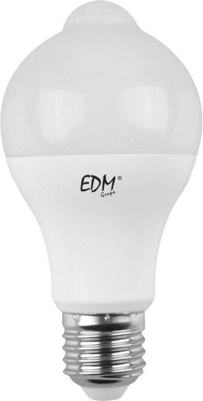 EDM - Glühbirne standard led glühbirne mit 'präsenz und dämmerungssensor' e27 12w 1055lm 3200k warmes licht ø6x11cm