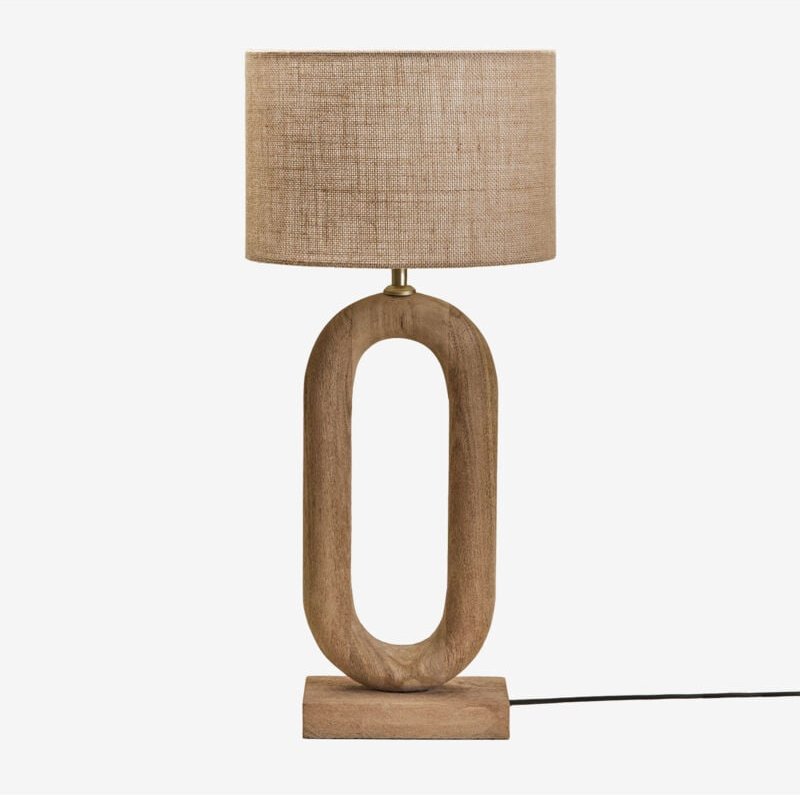 Sklum - Tiberia Tischlampe aus Mangoholz Mango-Holz