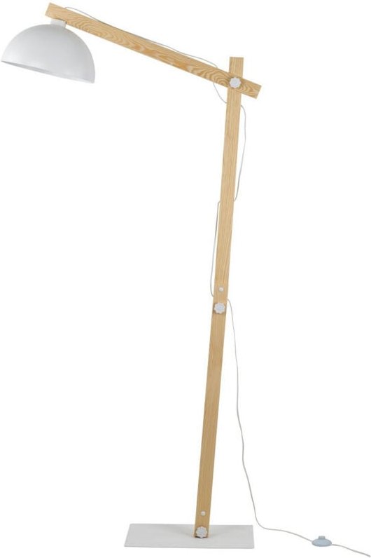 TK Oslo Task Stehleuchte Kiefer, Weiß 1xE27