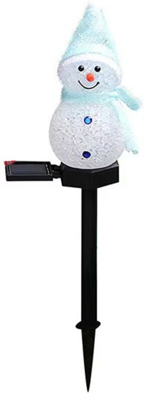 Solarbetriebene Schneemann-Lichterkette für den Außenbereich, Schneemann-Weihnachtsmann-Solar-Ornament
