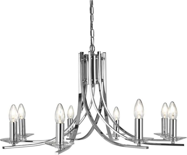Thumbnail - Ascona - 8 Light Chandelier Chrome Finish, E14 - Searchlight