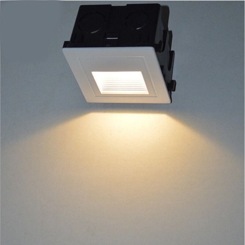 3-W-LED-Wandeinbaustrahler, Treppenhausleuchte, Stufenleuchte, Stehleuchte mit Bewegungsmelder