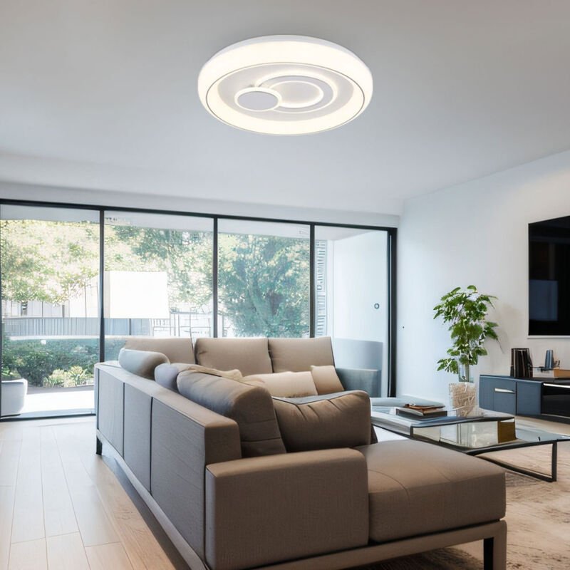 Thumbnail - Globo Lighting - Deckenleuchte Deckenlampe Wohnzimmerlampe cct Memory Tageslicht 1 flammig led