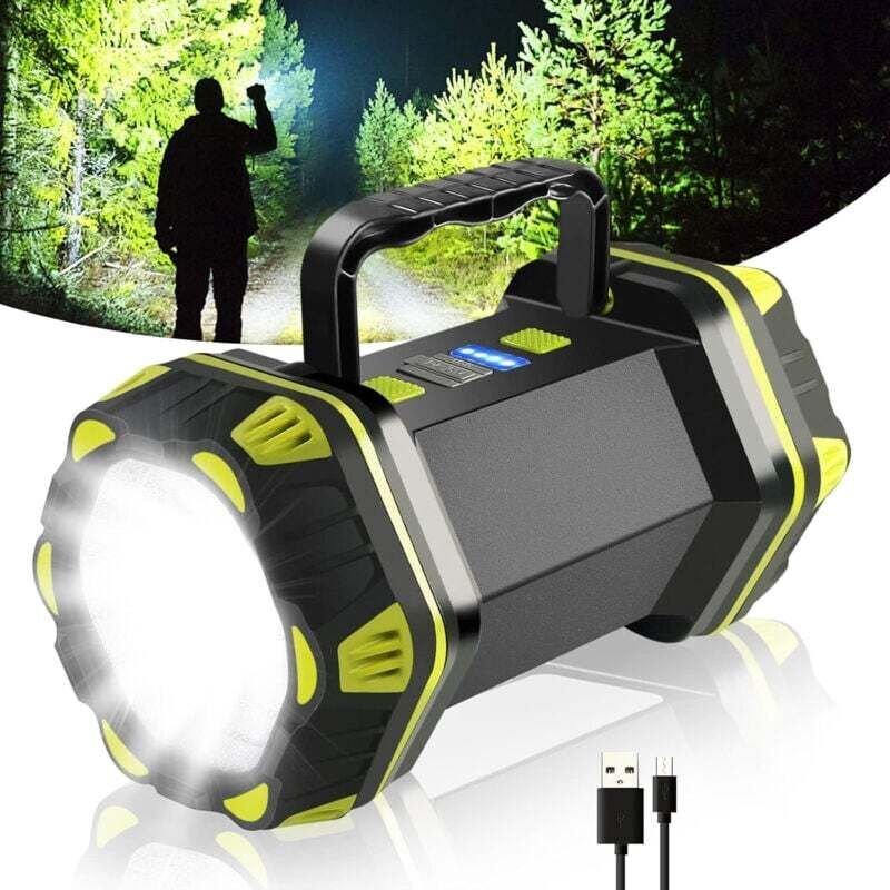 Leistungsstarke Taschenlampe, wiederaufladbare LED-Campinglaterne, 8 Modi, multifunktionale Zeltleuchte, Powerbank, wass...