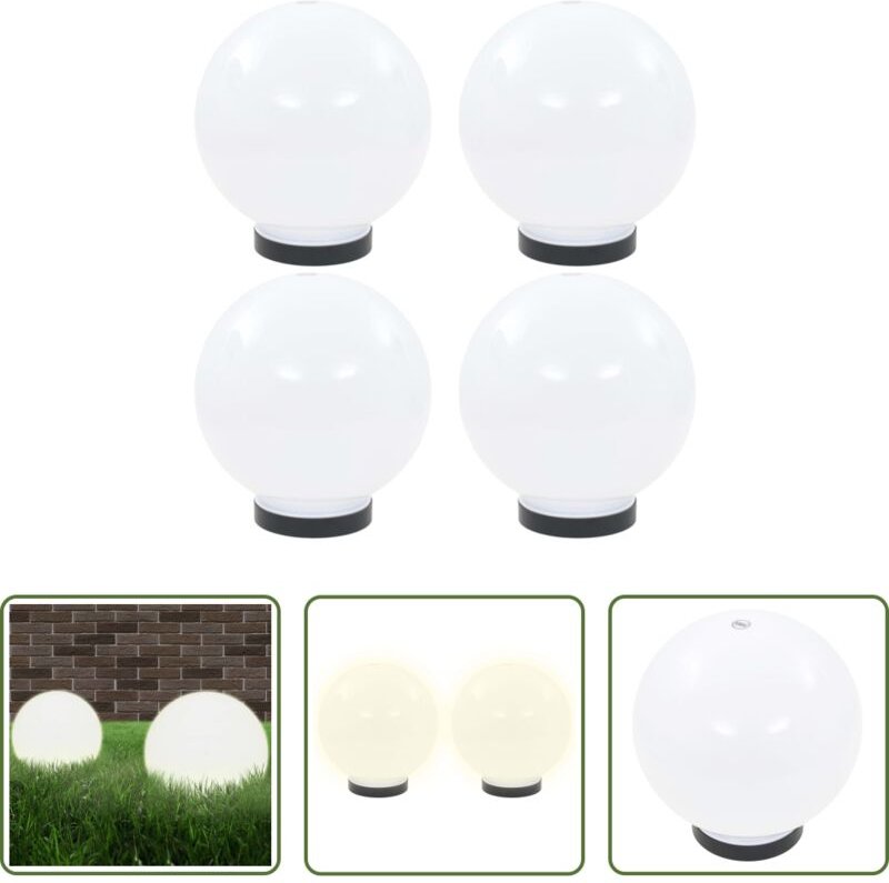 LED-Gartenleuchten - LED-Gartenleuchten 4 Stk. Kugelförmig 20 cm PMMA