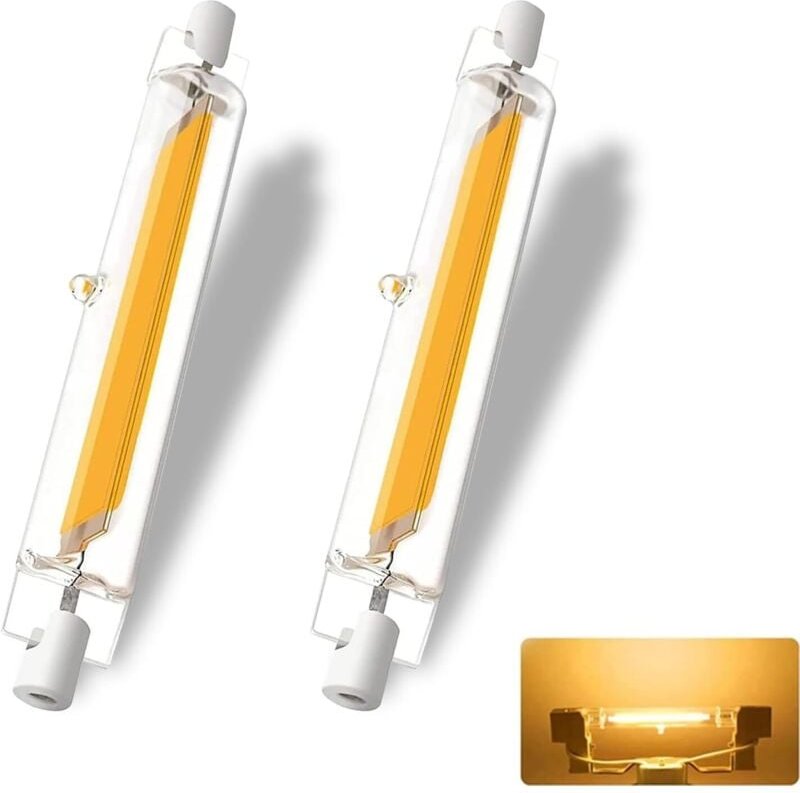 Lntyq - Ampoule R7S led 118mm Dimmable 20w, R7S led 118mm Haute Lumière cob Remplacer Lampe Halogène, Blanc Chaud 3000K,...
