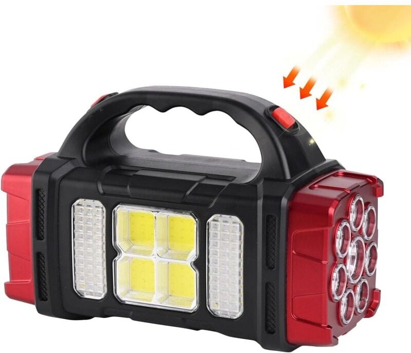 Wiederaufladbares Solar-Campinglicht, wasserdichte LED-Lampe für den Außenbereich, 4-Modus-Multifunktionslampe, Aufladen...