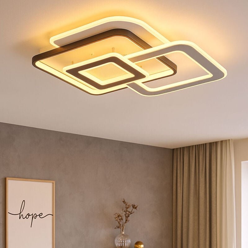 Globo - Deckenleuchte Wohnzimmerlampe led Deckenlampe Crystal-Sand Effekt l 50 cm