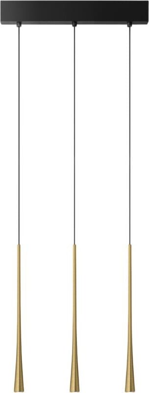 Dafne - Goldene Pendelleuchte 16,5 w warmes Licht 3000 k IP20 - LED-Deckenleuchte 3 Lichter modernes Design - satinierte...