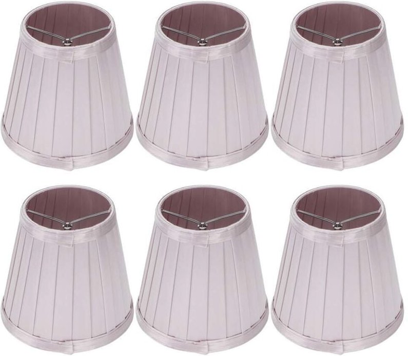 6-teiliges Lampenschirm-Set fürs Schlafzimmer, moderner Kronleuchter, Stofflampenschirm, Heimbeleuchtung, Schreibtischla...