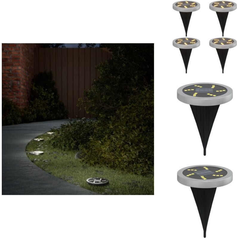 Thumbnail - Solar-Bodenleuchten mit Erdspieß 4 Stk. Warmweiß - Solarlaternen - Outdoor Beleuchtung - Gartenbeleuchtung - led Lichter...
