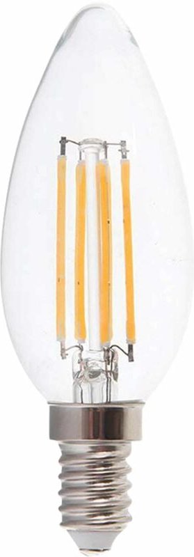 V-TAC LED-Filament-Lampe VT-2127, E14, EEK: F, 6W, 600lm, 3000K