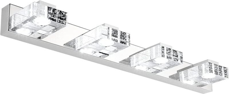 12W LED-Badezimmerspiegelleuchte, moderne LED-Spiegelleuchte mit 4 Badezimmerleuchten, 62CM Schminkleuchte, Kaltweiß 600...