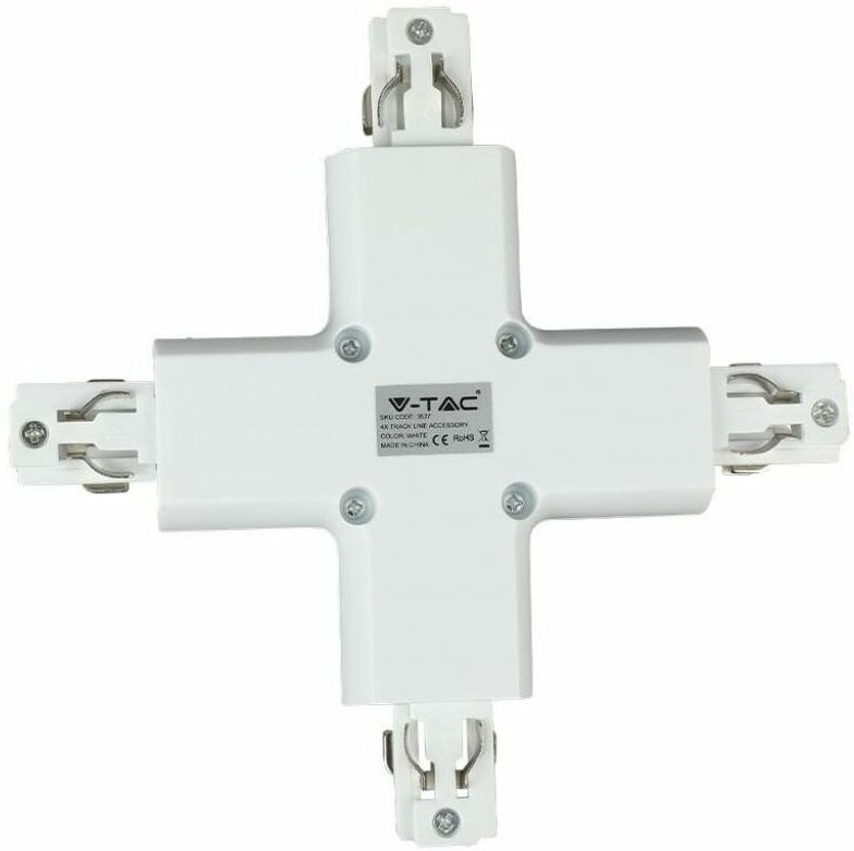 V-TAC X-Verbinder für 3-Phasen-Schienenbeleuchtungssysteme, Weiß