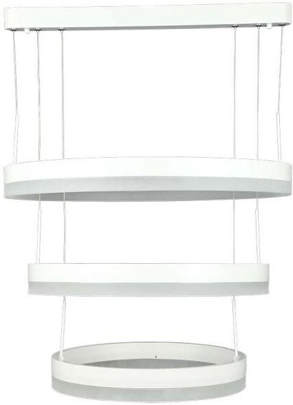 Thumbnail - V-TAC VT-82-3-W LED-Hängeleuchter mit Ringen 86 W aus Metall mit 3 Kreisen, weißes Farblicht 3000 K dimmbar – 213989