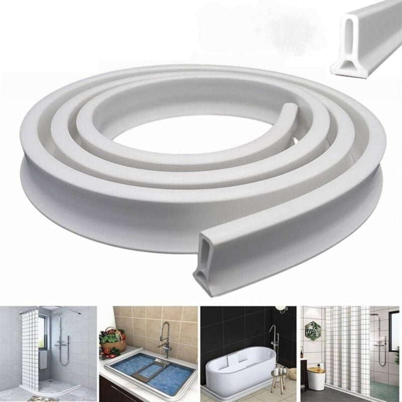 Trade Shop - Wasser-PVC-Dichtungsstreifen-Wasser für Duschbad und Küchenspüle -