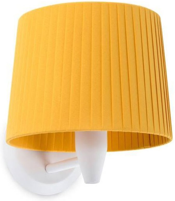 Samba Wandleuchte innen weiß/Polyesterseide gelb 64306-36