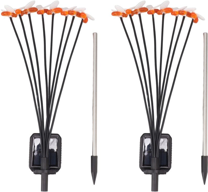 Sets Solar-Bienen-Gartenleuchten IP65 wasserdicht 8 LED Dekorative Solar-Gartenleuchten für Terrasse, Hof, Garten, Rasen