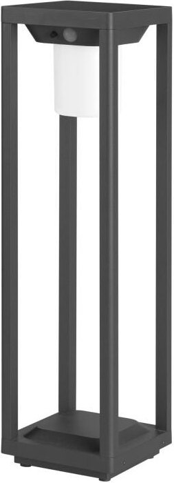 Bow - Baliza Solar de Jardín led 3W. Baliza de Jardín y Terraza con Placa Solar. Blanco Cálido 3000K. Color Gris Urban -...