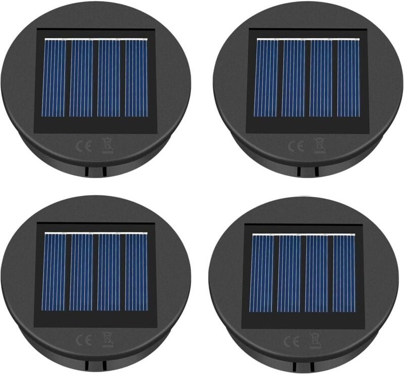 Thumbnail - 4 Stück 8 cm Ersatz-Solarleuchten, Ersatzabdeckung für Solarpanel-Laterne mit LED-Glühbirne, Ersatzoberteil für Solarleu...