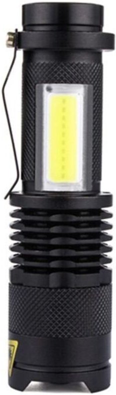 Mini-LED-Taschenlampe mit USB-C-Anschluss, wiederaufladbar, zoombar, 3 Leuchtmodi, tragbare Taschenlampe für Camping, Wa...